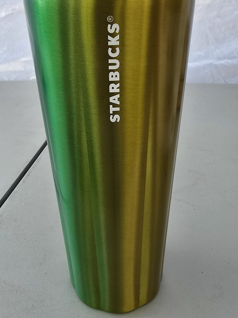 Starbucks Metallic Green-Gold Stainless Tumbler